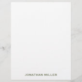 Simple Olive Green Typographic Name Stationery Briefhoofd (Voorkant)