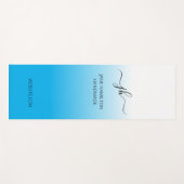 Simple Ombre Blue Personalized Yogamat (Voorkant (horizontaal))