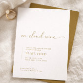 Simple On Cloud Wine Bridal Shower Invitation Kaart