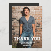 Simple One Photo Afstuderen Bedankkaart (Voorkant / Achterkant)