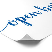 Simple Open Bar | French Blue Any Event Sign Poster (Hoek)