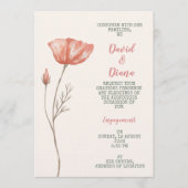 Simple Orange Color Invitation Kaart (Voorkant)