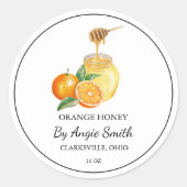 Simple Orange Infused Honey Label (Voorkant)