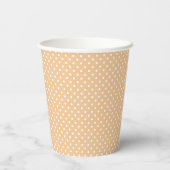 Simple Orange Polka Dot Papieren Bekers (Achterkant)