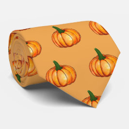 Simple Orange Pumpkin Pattern Stropdas