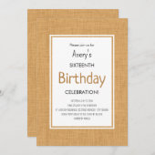 Simple Orange Textured Birthday Kaart (Voorkant / Achterkant)