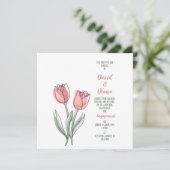 simple orange Wedding invitation (Staand voorkant)