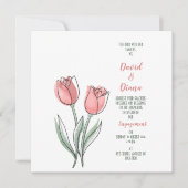 simple orange Wedding invitation (Voorkant)