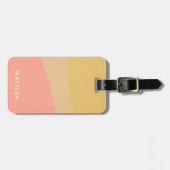 Simple Organic Shapes Sherbet Pastel Personalized Bagagelabel (Voorkant horizontaal)