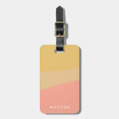 Simple Organic Shapes Sherbet Pastel Personalized Bagagelabel (Voorkant verticaal)