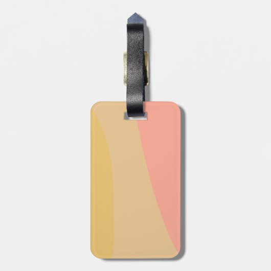 Simple Organic Shapes Sherbet Pastel Personalized Bagagelabel (Achterkant verticaal)