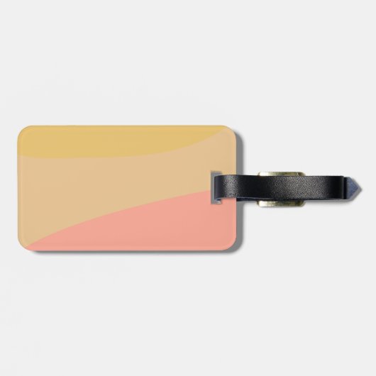 Simple Organic Shapes Sherbet Pastel Personalized Bagagelabel (Achterkant horizontaal)