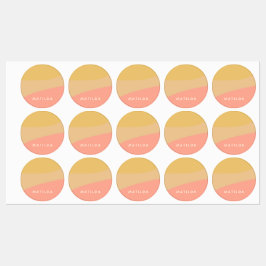 Simple Organic Shapes Sherbet Pastel Personalized Labels