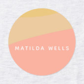 Simple Organic Shapes Sherbet Pastel Personalized Labels (Design 1)