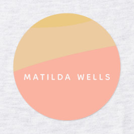 Simple Organic Shapes Sherbet Pastel Personalized Labels