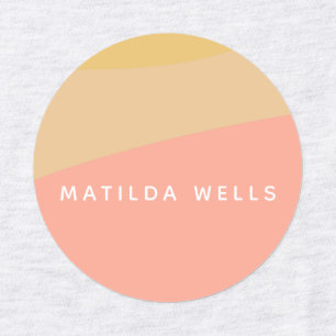 Simple Organic Shapes Sherbet Pastel Personalized Labels