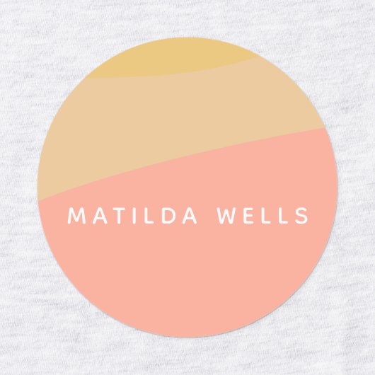 Simple Organic Shapes Sherbet Pastel Personalized Labels (Design 1)