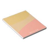 Simple Organic Shapes Sherbet Pastel Personalized Notitieblok (Schuin)