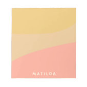 Simple Organic Shapes Sherbet Pastel Personalized Notitieblok (Voorkant)