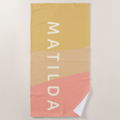 Simple Organic Shapes Sherbet Pastel Personalized Strandlaken (Voorkant)