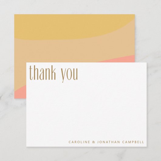 Simple Organic Sherbet Pastel Custom Vrijgezellenf Bedankkaart (Voorkant / Achterkant)