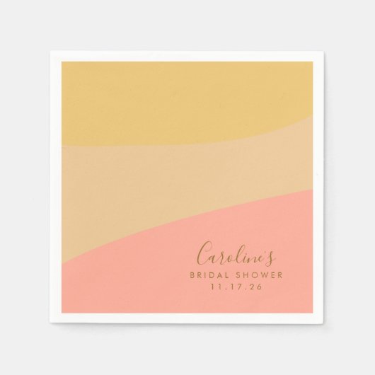 Simple Organic Sherbet Pastel Custom Vrijgezellenf Servet (Voorkant)