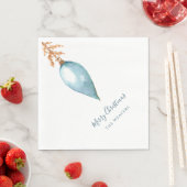 Simple Original Blue Watercolor Custom Christmas Servet (Insitu)