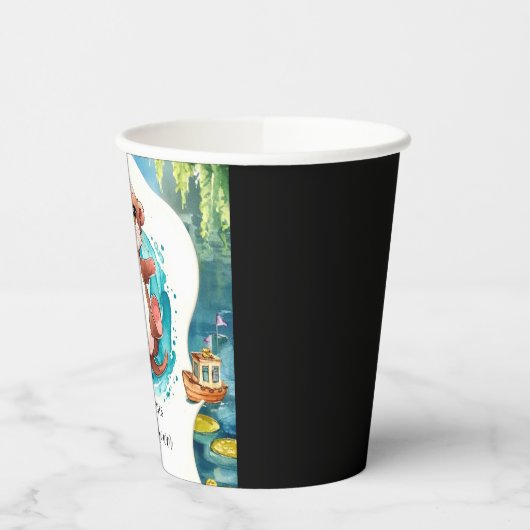 Simple Otter Baby shower Papieren Bekers (Links)
