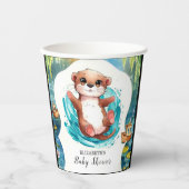 Simple Otter Baby shower Papieren Bekers (Voorkant)