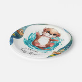 Simple Otter Baby shower Papieren Bordje (Gekanteld)