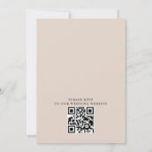 Simple Overlay Photo Budget QR Code Wedding Kaart (Achterkant)