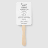 Simple Paars Wedding Program Hand Fan Handwaaier (Achterkant)