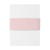 Simple Pale Rose Pink Monogram Invitation  Uitnodigingen Wikkel (Achterkant Voorbeeld)