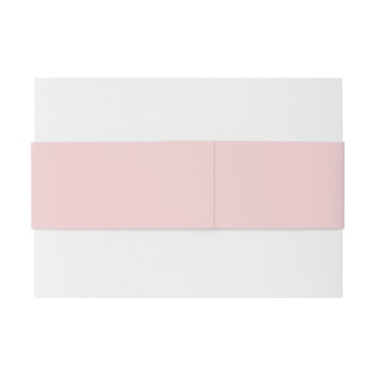 Simple Pale Rose Pink Monogram Invitation Uitnodigingen Wikkel (Achterkant Voorbeeld)