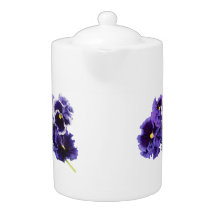 Simple Pansy Teapot - Geen tekst