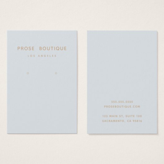 Simple Parisian Earring Display Kaart (Voorkant /achterkant)