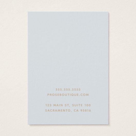 Simple Parisian Earring Display Kaart (Achterkant)