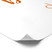 Simple Party Welcome | Fall Orange Heart Editable Poster (Hoek)