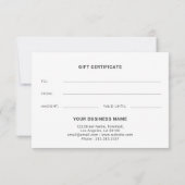 Simple Pastel Blue Business Cadeft Certificate Kaa (Achterkant)