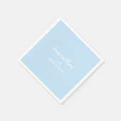 Simple Pastel Blue Servet (Hoek)