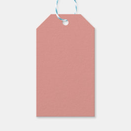 Simple pastel flamingo pink color cadeaulabel