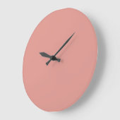 Simple pastel flamingo pink color grote klok (Hoek)