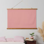Simple pastel flamingo pink color hangend wandkleed (Slaapkamer)