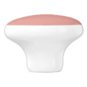 Simple pastel flamingo pink color keramische knop (Zijkant)