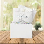 Simple Pastel Happy Paaster Bunny-typografie Bedankzakje