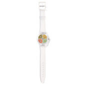 Simple Pastel Vintage Flower Pattern Horloge (Bandje)
