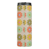 Simple Pastel Vintage Flower Pattern Thermosbeker (Achterkant)