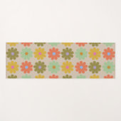 Simple Pastel Vintage Flower Pattern Yogamat (Voorkant (horizontaal))