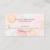 Simple Pastel Waterverf Splash Visitekaartje (Achterkant)