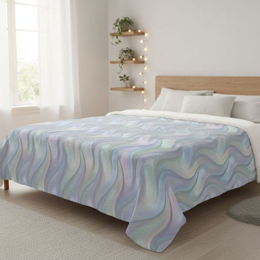 Simple Pastel Waves Modern Blanket - For Her Sherpa Deken